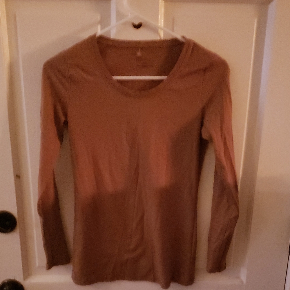No Boundaries Women's Long Sleeve Brown Top